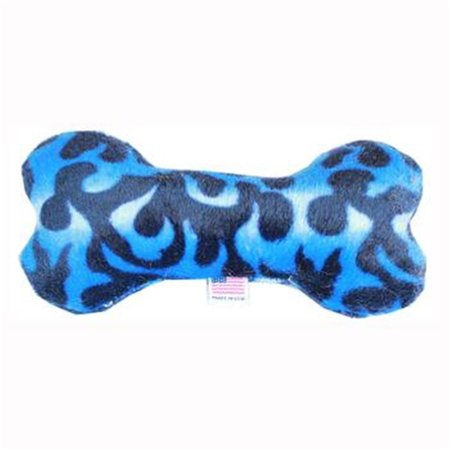 MANSBESTFRIEND Plush Bone Dog Toy Blue Flame One Size MA921940